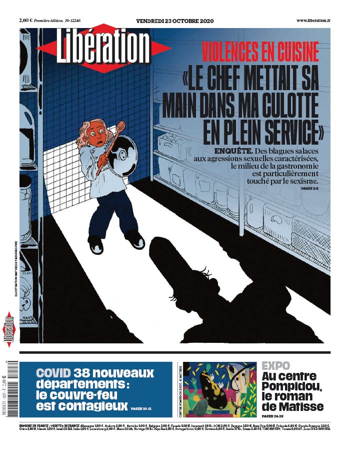 Libération 23 octobre 2020 Libération N°12246 du 23 octobre 2020 à télécharger sur iPad