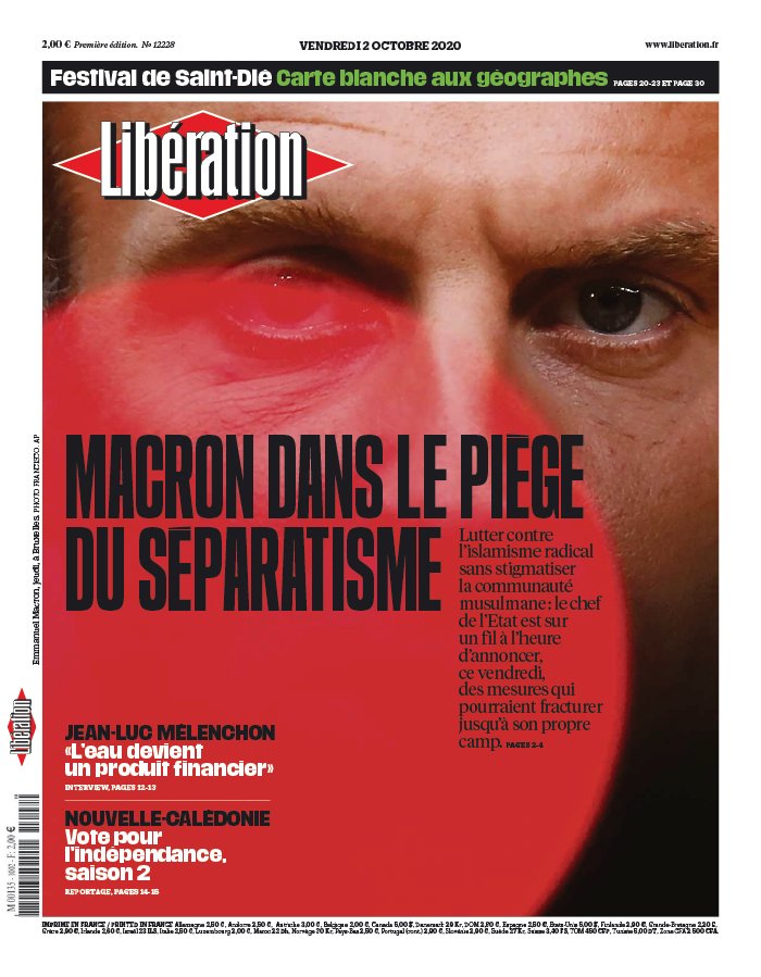 Libération 02 octobre 2020 Libération N°12228 du 02 octobre 2020 à télécharger sur iPad