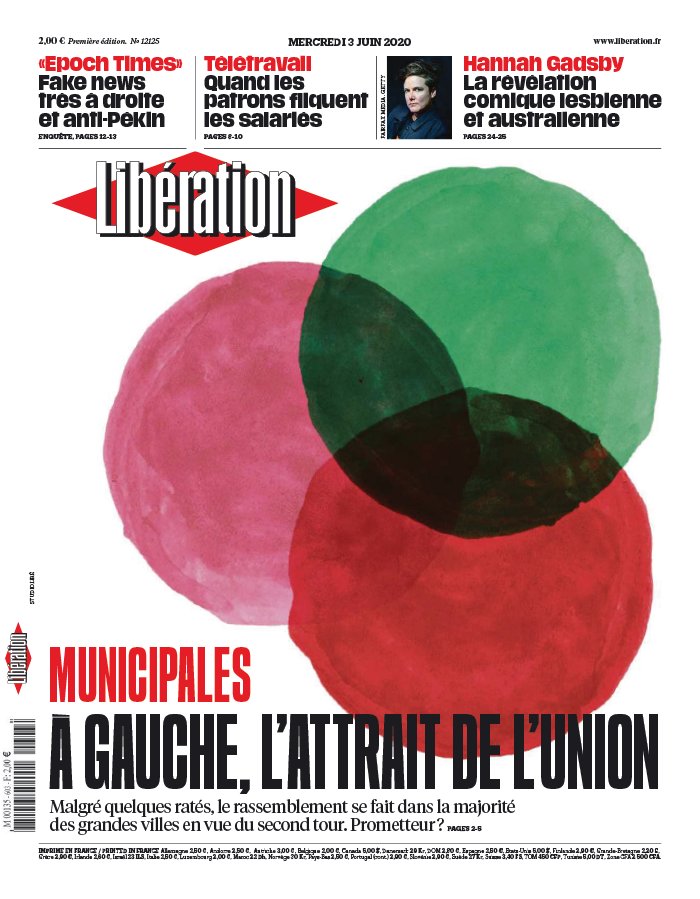 Libération 03 juin 2020 Libération N°12125 du 03 juin 2020 à télécharger sur iPad