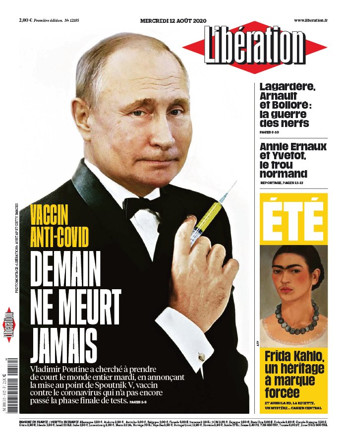 Libération 12 août 2020 Libération N°12185 du 12 août 2020 à télécharger sur iPad