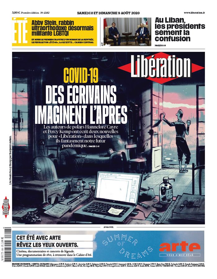 Libération 08 août 2020 Libération N°12182 du 08 août 2020 à télécharger sur iPad