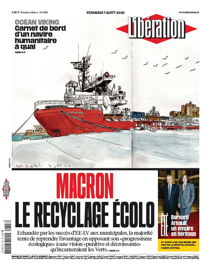 Libération 07 août 2020 Libération N°12181 du 07 août 2020 à télécharger sur iPad
