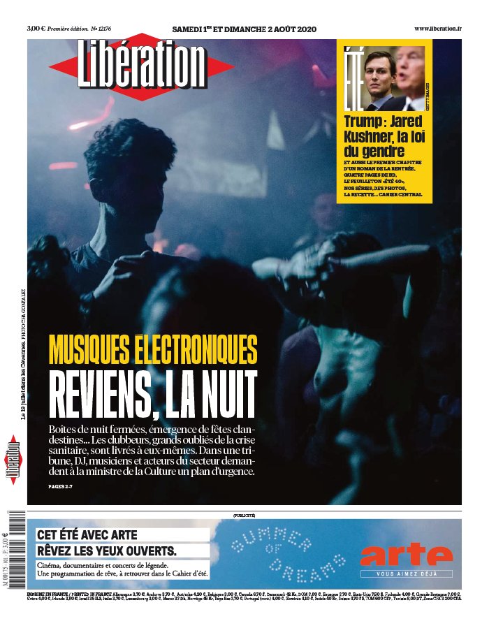 Libération 01 août 2020 Libération N°12176 du 01 août 2020 à télécharger sur iPad