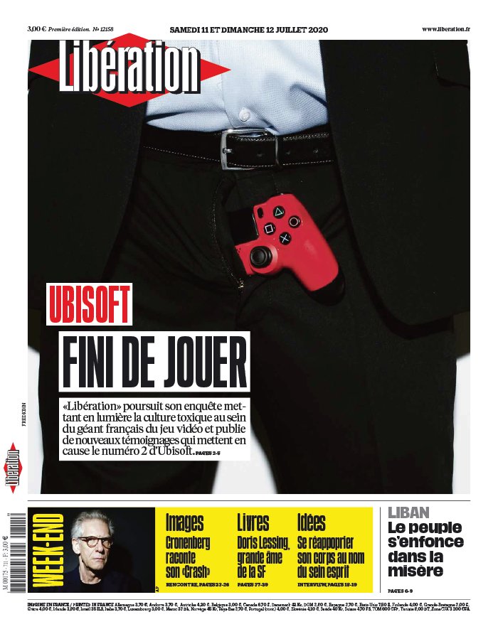 Libération 11 juillet 2020 Libération N°12158 du 11 juillet 2020 à télécharger sur iPad