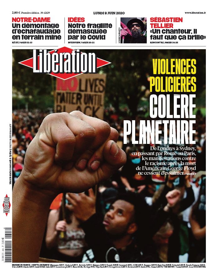 Libération 08 juin 2020 Libération N°12129 du 08 juin 2020 à télécharger sur iPad