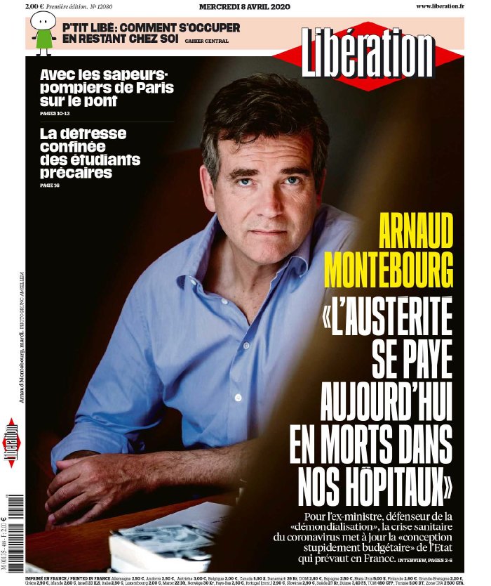 Libération 08 avril 2020 Libération N°12080 du 08 avril 2020 à télécharger sur iPad