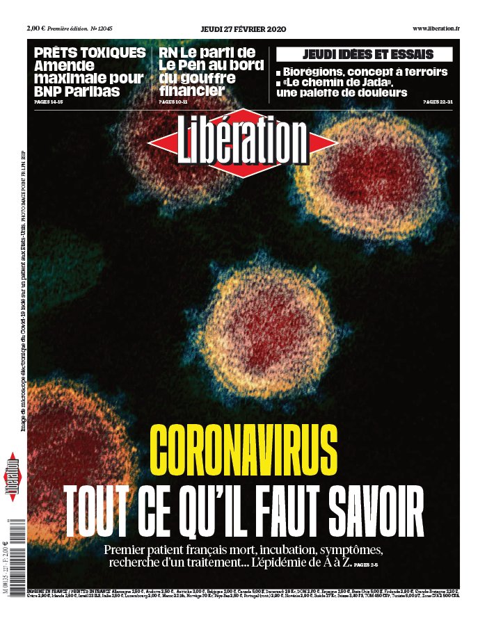 Libération 27 février 2020 Libération N°12045 du 27 février 2020 à télécharger sur iPad