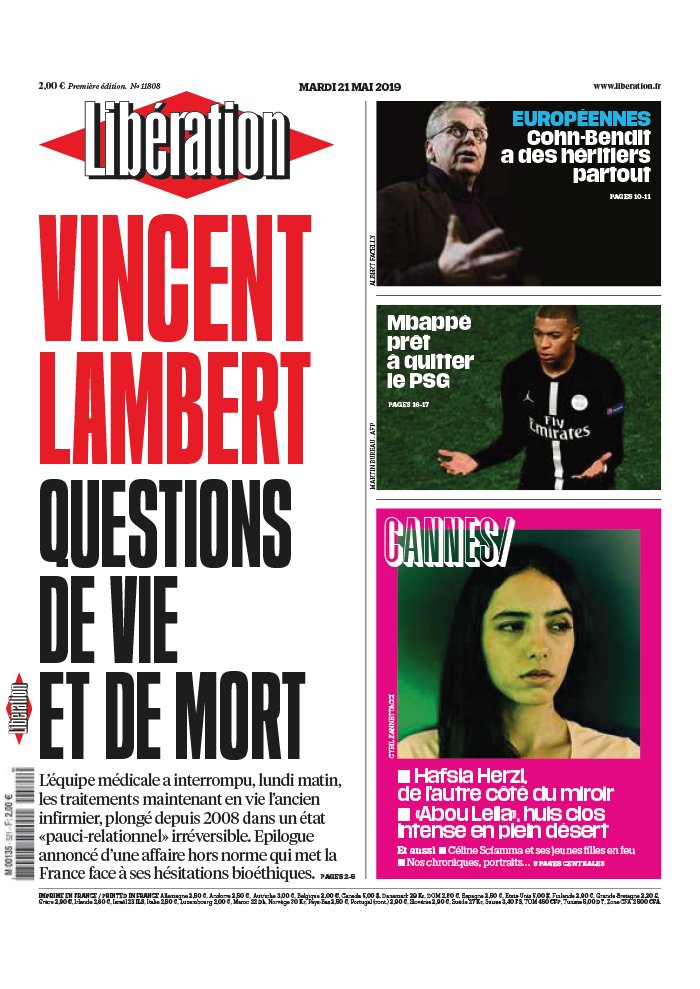 Libération 21 mai 2019 Libération N°11808 du 21 mai 2019 à télécharger sur iPad