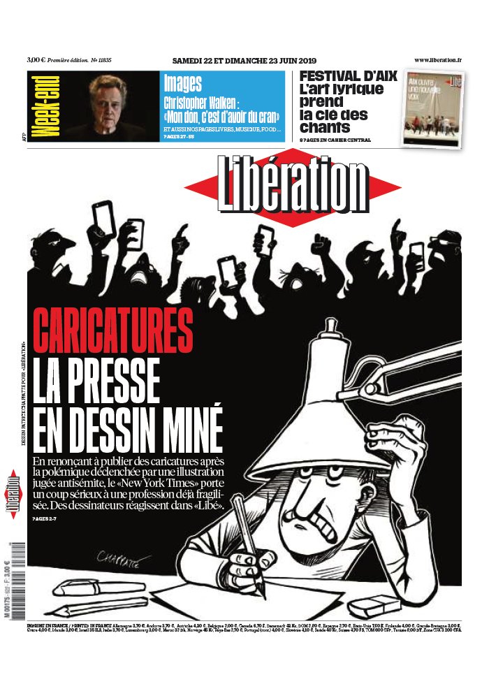 Libération 22 juin 2019 Libération N°11835 du 22 juin 2019 à télécharger sur iPad