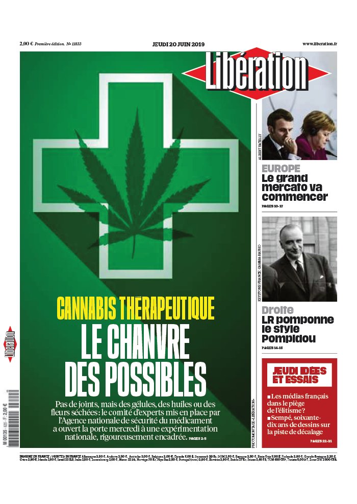 Libération 20 juin 2019 Libération N°11833 du 20 juin 2019 à télécharger sur iPad
