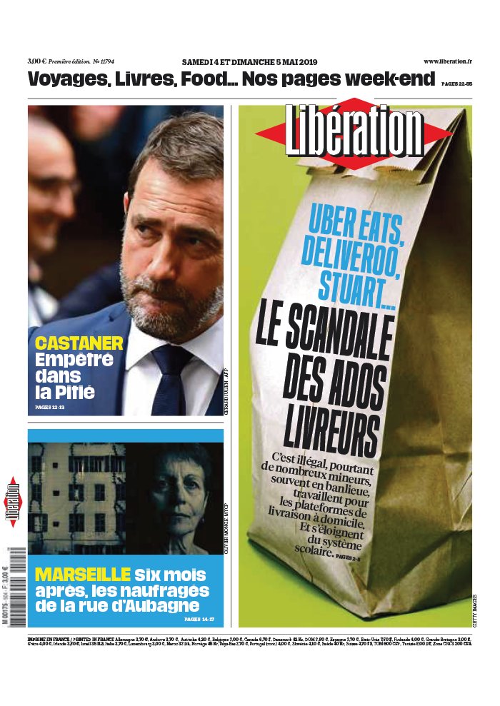 Libération 04 mai 2019 Libération N°11794 du 04 mai 2019 à télécharger sur iPad