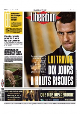 Libération N°11273 du 22 août 2017 à télécharger sur iPad