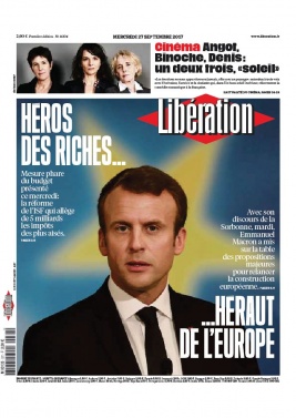 Libération N°11304 du 27 septembre 2017 à télécharger sur iPad