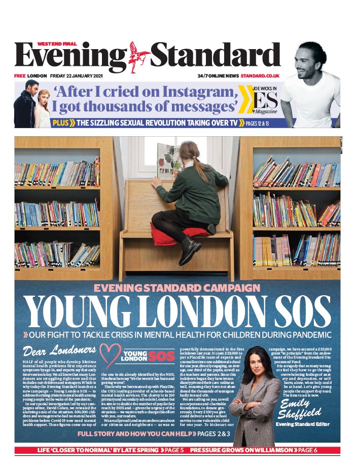 Evening Standard 22 janvier 2021 Abonnement London Evening Standard Pas Cher avec le BOUQUET ePresse.fr