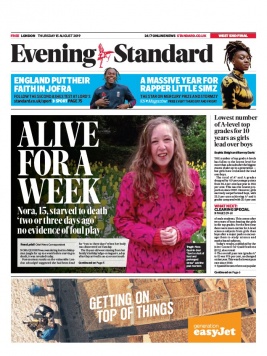 Evening Standard N°20190815 du 15 août 2019 à télécharger sur iPad