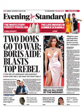 Evening Standard N°20190807 du 07 août 2019 à télécharger sur iPad