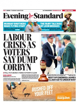 Evening Standard N°20190801 du 01 août 2019 à télécharger sur iPad