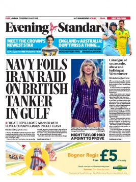 Evening Standard N°20190711 du 11 juillet 2019 à télécharger sur iPad