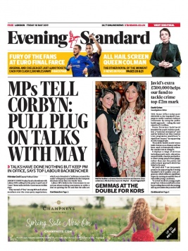 Evening Standard N°20190510 du 10 mai 2019 à télécharger sur iPad