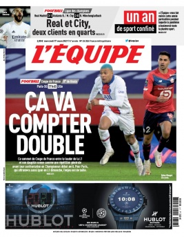 L'Equipe 17 mars 2021 L'Equipe N°24324 du 17 mars 2021 à télécharger sur iPad
