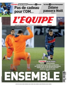 L'Equipe 10 décembre 2020 L'Equipe N°24241 du 10 décembre 2020 à télécharger sur iPad