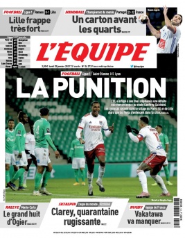 L'Equipe 25 janvier 2021 L'Equipe N°24273 du 25 janvier 2021 à télécharger sur iPad