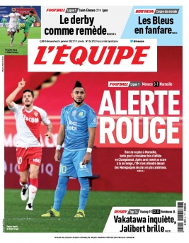 L'Equipe 24 janvier 2021 L'Equipe N°24272 du 24 janvier 2021 à télécharger sur iPad