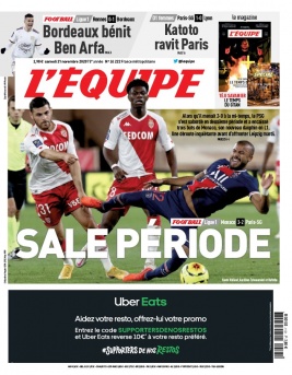 L'Equipe 21 novembre 2020 L'Equipe N°24222 du 21 novembre 2020 à télécharger sur iPad