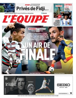 L'Equipe 14 novembre 2020 L'Equipe N°24215 du 14 novembre 2020 à télécharger sur iPad