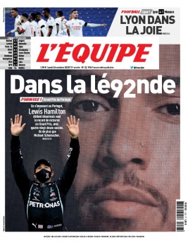 L'Equipe 26 octobre 2020 L'Equipe N°24196 du 26 octobre 2020 à télécharger sur iPad