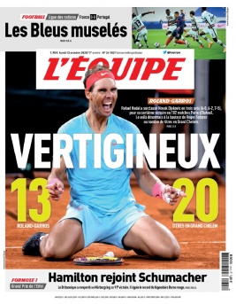 L'Equipe 12 octobre 2020 L'Equipe N°24182 du 12 octobre 2020 à télécharger sur iPad