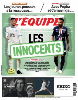 L'Equipe 01 octobre 2020 L'Equipe N°24171 du 01 octobre 2020 à télécharger sur iPad