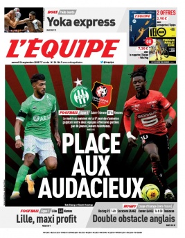 L'Equipe 26 septembre 2020 L'Equipe N°24166 du 26 septembre 2020 à télécharger sur iPad