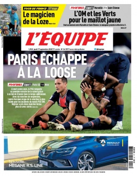 L'Equipe 17 septembre 2020 L'Equipe N°24157 du 17 septembre 2020 à télécharger sur iPad