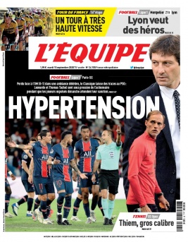 L'Equipe 15 septembre 2020 L'Equipe N°24155 du 15 septembre 2020 à télécharger sur iPad