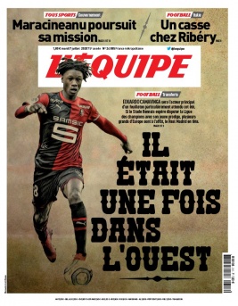 L'Equipe 07 juillet 2020 L'Equipe N°24085 du 07 juillet 2020 à télécharger sur iPad