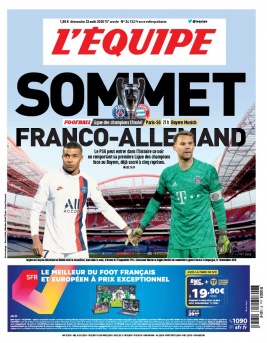 L'Equipe 23 août 2020 L'Equipe N°24132 du 23 août 2020 à télécharger sur iPad