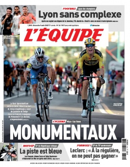 L'Equipe 09 août 2020 L'Equipe N°24118 du 09 août 2020 à télécharger sur iPad