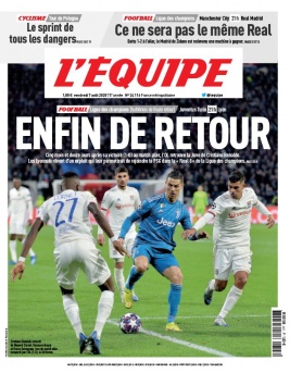 L'Equipe 07 août 2020 L'Equipe N°24116 du 07 août 2020 à télécharger sur iPad