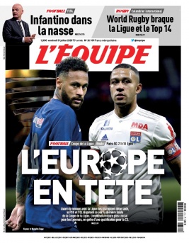 L'Equipe 31 juillet 2020 L'Equipe N°24109 du 31 juillet 2020 à télécharger sur iPad