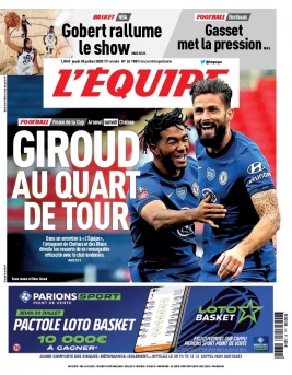 L'Equipe 30 juillet 2020 L'Equipe N°24108 du 30 juillet 2020 à télécharger sur iPad