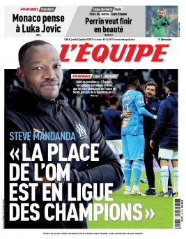 L'Equipe 23 juillet 2020 L'Equipe N°24101 du 23 juillet 2020 à télécharger sur iPad