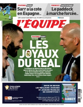 L'Equipe 17 juillet 2020 L'Equipe N°24095 du 17 juillet 2020 à télécharger sur iPad