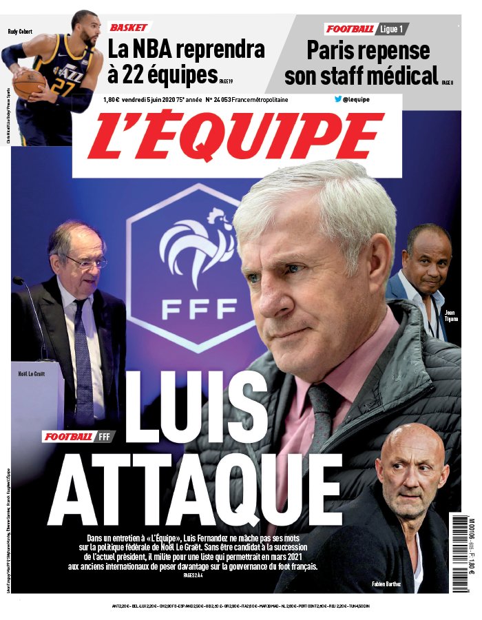 L'Equipe 05 juin 2020 L'Equipe du 05 juin 2020