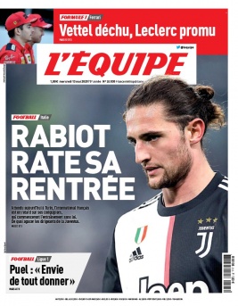 L'Equipe 13 mai 2020 L'Equipe N°24030 du 13 mai 2020 à télécharger sur iPad