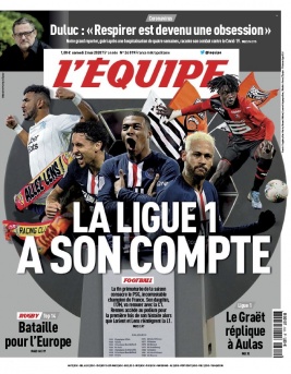 L'Equipe 02 mai 2020 L'Equipe N°24019 du 02 mai 2020 à télécharger sur iPad