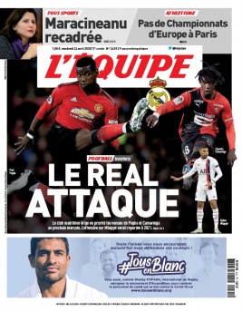 L'Equipe 24 avril 2020 L'Equipe N°24012 du 24 avril 2020 à télécharger sur iPad