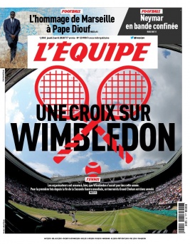 L'Equipe 02 avril 2020 L'Equipe N°23990 du 02 avril 2020 à télécharger sur iPad