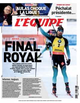 L'Equipe 15 mars 2020 L'Equipe N°23972 du 15 mars 2020 à télécharger sur iPad