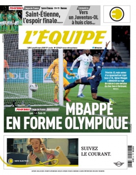 L'Equipe 05 mars 2020 L'Equipe N°23962 du 05 mars 2020 à télécharger sur iPad